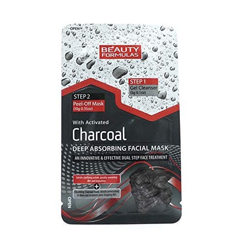 Image of Beauty Formulas Charcoal Deep Absorbing Facial Mask 13g - 2-Step Cleanser & Mask