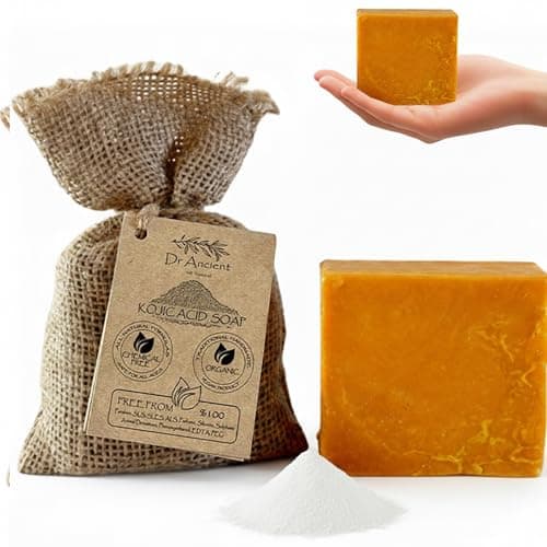 Image of Dr.Ancient Kojic Acid Soap Bar, Organic Soap Bars Handcrafted the Traditional Way, Natural Chemical-Free, Used for Face Wash, Body Wash, and Hand Cleansing, Exfoliating & Daily Skincare