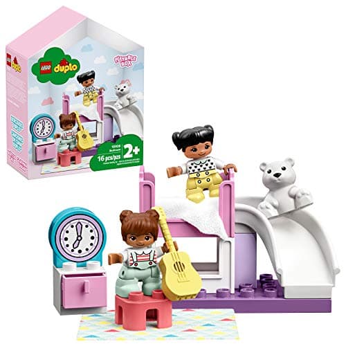 Image of LEGO 10926 DUPLO Town Bedroom Playable Dolls House Box for Toddlers 2+ Year Old, Large Bricks Learning Toy