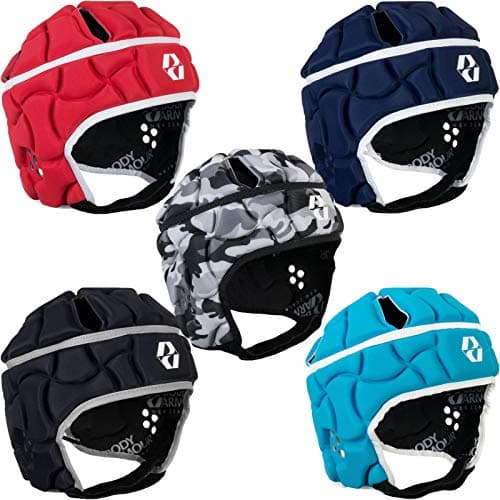 Image of Body Armour Club Headguard Rugby Head Protection Scrum Cap - Junior (Large Boys, Navy)