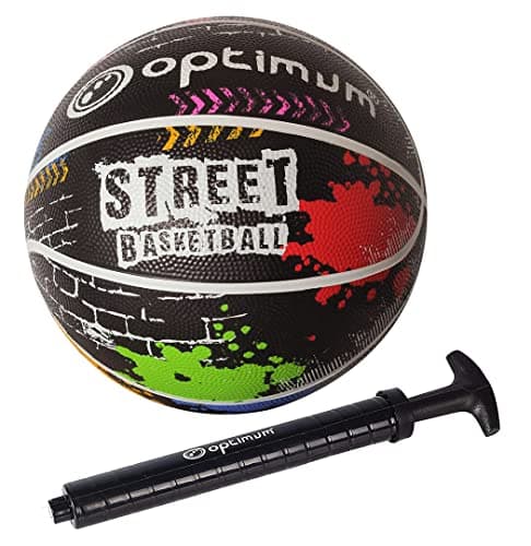 Image of Optimum Basketball Balls - Durable Korean Rubber, All-Weather Grip, Regulation Weight, Versatile for Indoor/Outdoor Play, Enhanced Control & Precision for Youth & Adults