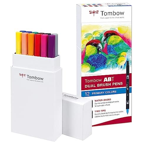 Image of Tombow ABT Dual Brush Pen - Primary Colours (Pack of 12)