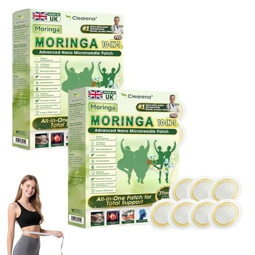 Image of Clearena Moringa 10-in-1 Advanced Nano Microneedle Patch, 2026 New Weight Loss Patches, Natural Materials, Natural moringa patches for all skin types (2 Box)
