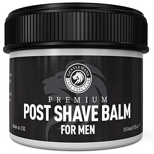 Image of Gentlemans Face Care Club Aftershave Balm For Men - Vegan Friendly After Shave Post Shave Gel With Witch Hazel + Aloe Vera - Calms Sensitive Skin & Razor Burn Fast