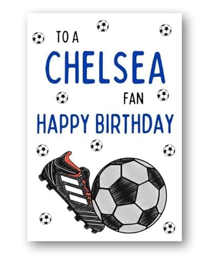 Image of Second Ave Chelsea Football Fan Adult Children's Kids Birthday Greetings Card