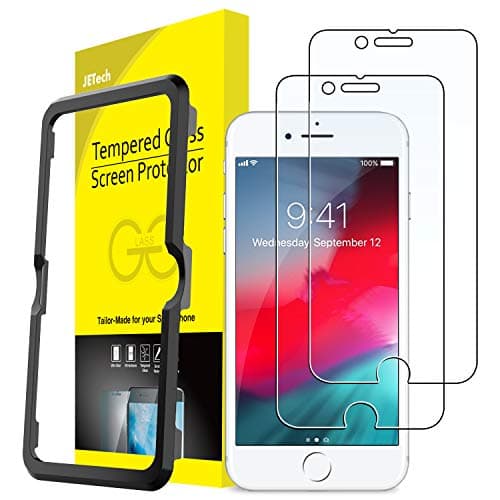 Image of JETech Screen Protector for iPhone SE 3/2 (2022/2020 Edition), iPhone 8/7/6s/6, 4.7-Inch, Tempered Glass Film with Easy-Installation Tool, 2-Pack