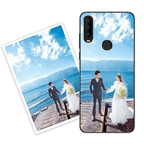 Image of Sunrive Personalised Custom Case compatible with Alcatel 3X 2019, Soft TPU Clear Shock Absorbing Customised Cover with your own photo, image, Picture, or text Make Your Own Case