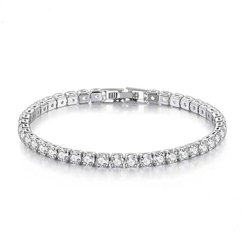 Image of EROL Tennis bracelet 925 sterling silver filled with shiny cubic zirconia stones