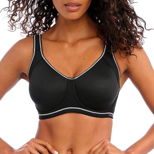 Image of Freya Active Sonic Moulded J-Hook Sports Bra Storm Black 32FF