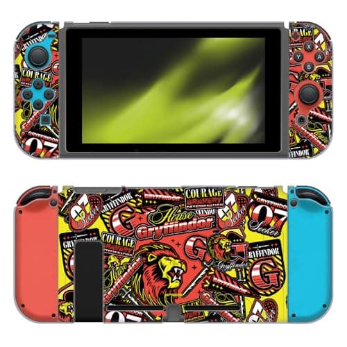 Image of Head Case Designs Officially Licensed Harry Potter Gryffindor Pattern Graphics Soft Gel Case Compatible With Nintendo Switch