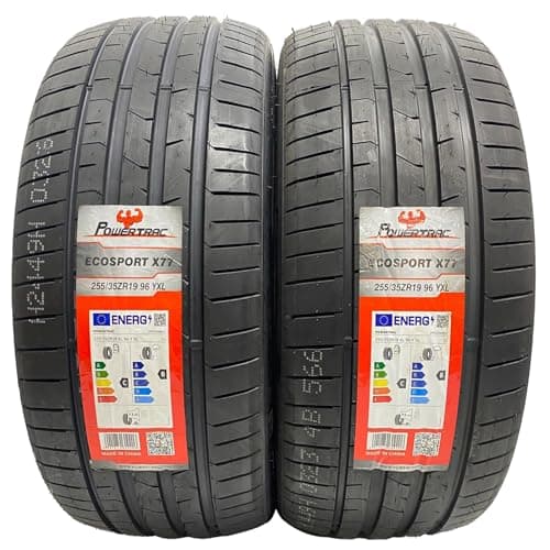 Image of 2 X 255 35 19 POWERTRAC ECOSPORT 96Y XL EXTRA LOAD 255/35R19 M+S TYRES C & B RATED LABELS CAR TYRES