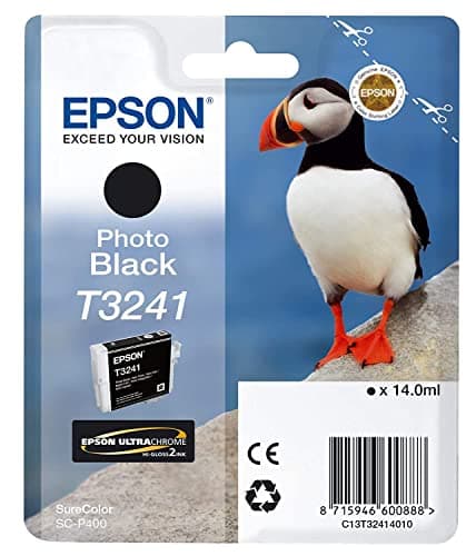 Image of Epson C13T32414010 Ink Cartridge for Photo Printer, Black, Genuine