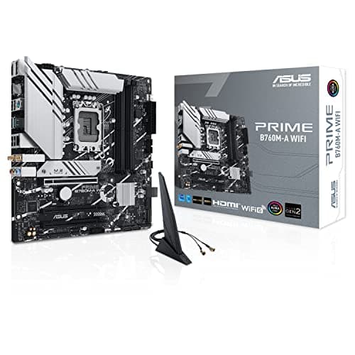 Image of Asus PRIME B760M-A WIFI, Intel B760, 1700, Micro ATX, 4 DDR5, 2 HDMI, DP, Wi-Fi 6, 2.5G LAN, PCIe4, 2x M.2