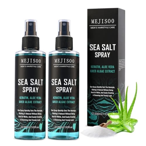 Image of Flintronic 2PCS Sea Salt Spray for Men, Natural Sea Salt Spray, Texturizing Hairspray, with Natural Plant-Based Ingredients, for Men and Women Beach Hair, 200ML