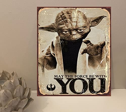 Image of 1x May The Force Be With You Vintage Rustic Metal Plaque Sign Gift Novelty (mt814) (150mm x 100mm)