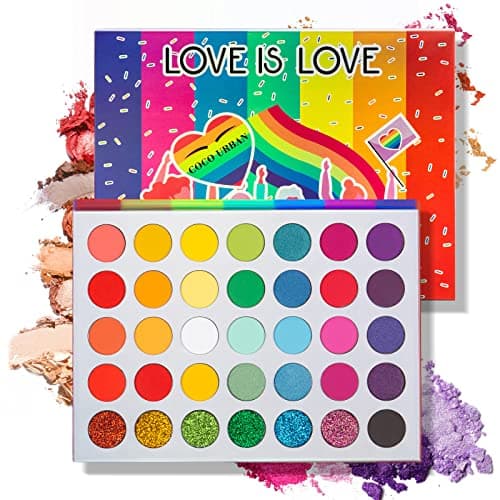 Image of 35 Colors Eyeshadow Makeup Palette, Highly Pigmented Colorful Long Lasting Waterproof Eye Shadow, Shimmer Matte Glitter Metallic Dramatic Eyes Shadow Make Up Pallet Cosmetics Gift Kit (35C)