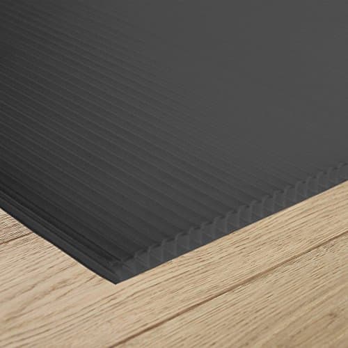 Image of 1x Black Correx Sheet 4mm x 1.2 x 2.4m for Hard Floor and Surface Protection Flexible Lightweight Water Resistant Corrugated Floor Protective Cover Plastic Board