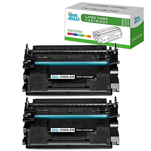 Image of InkJello Toner Cartridge For Printer, Compatibile with HP LaserJet Enterprise Flow MFP M527c M527z M506dn M506x MFP M527dn MFP M527f M501dn M501n CF287A (Black, 2-Pack)