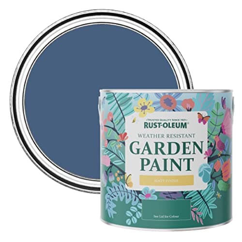 Image of Rust-Oleum Blue Mould-Resistant Garden Paint In Matt Finish - Ink Blue 2.5L