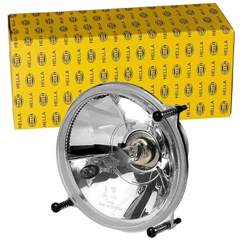 Image of HELLA 1A3 996 162-021 Halogen/FF-Headlight - M133 - 12V - round - Reference number: 12.5 - Fitting - Clear diffusing lens - Plug: Blade Terminal - Right Front/Left Front