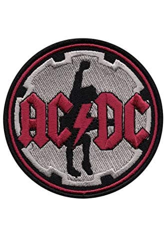 Image of Ac Dc ACDC Angus Cog Gituar Hq Patch Badge Embroidered Iron on Applique Souvenir Accessory