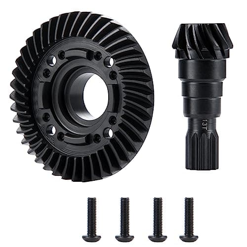 Image of BRKRC Steel Front Rear Differential 13T 42T Diff Gears Set for RC Car 1:5 Tra-xxas X Maxx 6S / X Maxx 8S / XRT 8S Monster Truck Upgrades (Front Pinion Gear +Diff Ring)