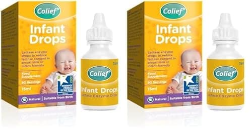 Image of Colief Infant Drops | Lactase Enzyme Drops | Natural Colic Relief for Babies | Reduces Bloating, Wind and Crying | (15ml) (Pack of 2)