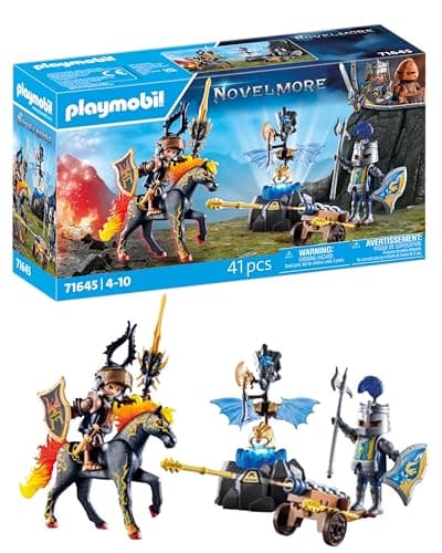 Image of PLAYMOBIL Novelmore 71645 Guard of Armor, Includes Two Knights, a Horse and Valuable Armour, Action Packed Toy for Children from 4 Years