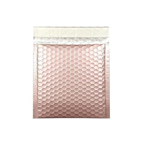 Image of Blake Envelopes - Rose Gold Bubble Mailers (165x165mm) - Pack of 100 - Peel and Seal Padded Envelopes - 70 Micron GSM - Rose Gold Jiffy Bags - Small Business Supplies (MBRG165)