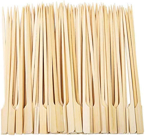 Image of 50 Bamboo Skewers Paddle Sticks Wooden Grill Kebab Barbeque Party Stick 15CM Pack by Fackelmann