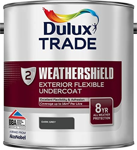 Image of Dulux Trade Weathershield Undercoat Brilliant Dark Grey 2.5 Litres