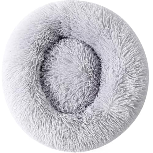 Image of Zhoothyomiru Cat Bed Small Donut Dog Bed Dog Sofa Cat Cave Pet Bed Cave Doughnut Warm Pet Cushion Within 3KG