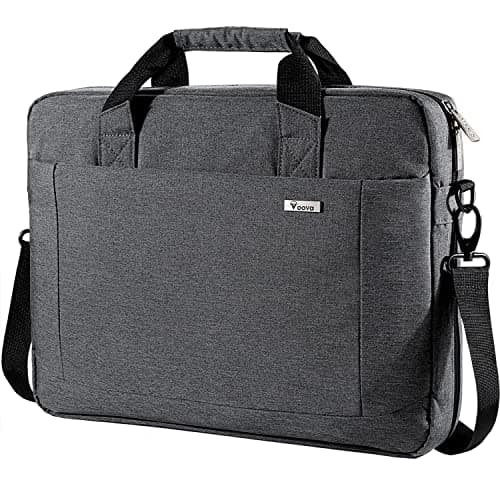 Image of Voova Laptop Bag Case 14 15 15.6 Inch, Computer Sleeve Messenger Bag with Shoulder Strap Expandable Waterproof Business Briefcase for Men Women to Work Travel School, Fit 14-16 Inch Laptop-Grey