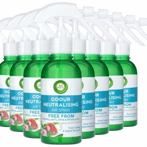 Image of Air Wick Odour Neutralising Air Spray Fresh Cotton & Apple Blossom 8x237ml