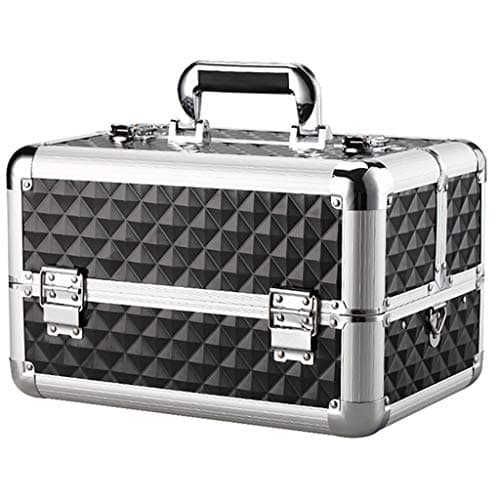 Image of Cantilever Toolbox & Organiser Case - Lockable Aluminium Tool Box for Electricians, Technicians, and Engineers with Five Tray Folding Design