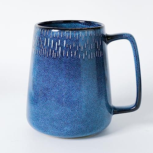 Image of Cteahrow Large 24 OZ/700ml Ceramic Coffee Mugs, Capacity Mug with Handle,Tea Cup,Dishwasher Microwave Safe,for Office and Home (Sky Blue)