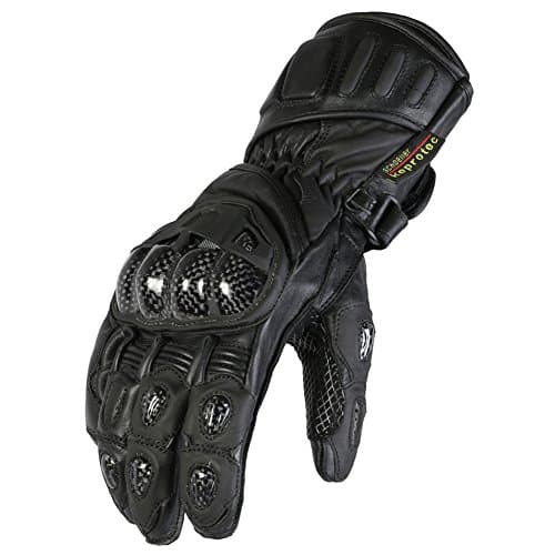 Image of Texpeed Motorcycle Mens Leather Riding Gloves Motorbike Moped Biker Air Vented With Black Armour Protection L