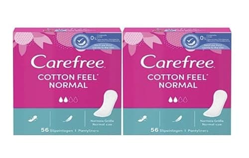 Image of Carefree Cotton Feel Panty Liners | Regular Absorbency | 112 Count | Unscented | Breathable | Universal Fit | Panty Liners