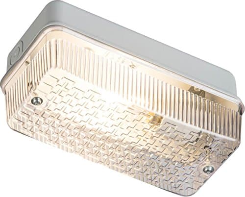 Image of Knightsbridge IP65 100W (BC) B22 BULKHEAD CLEAR PRISMATIC DIFFUSER & ALUMINIUM BASE BH22BC