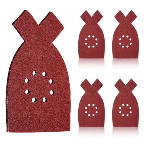 Image of Pronese 30pcs Black and Decker Mouse Sander Pads Sanding Sheets, 6×40/60/80/100/120 Grit Sanding Pads Assortment-8 Hole Hook and Loop Palm Detail Sanding Pads for Black and Decker Sander KA220G KA230