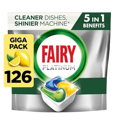 Image of Fairy Platinum All-In-1 Lemon Dishwasher Tablets, 126 Tablets