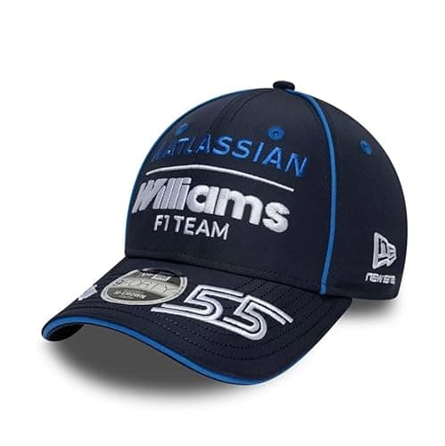 Image of New Era Williams Racing F1 Team, Official 2026 Collection, Team Kids Youth Carlos Sainz Drivers Baseball Cap, Hat, Adjustable, Navy Blue