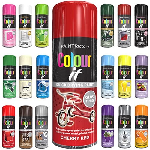 Image of Classic Signature - 1 x All Purpose Cherry Red Aerosol Spray Paint 400ml Quick Drying Spray,Fast Dry and Excellent Coverage for Metal, Wood, Plastic and More