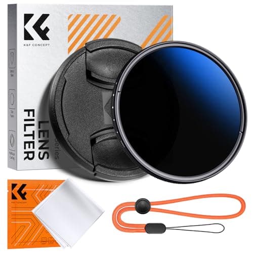 Image of K&F CONCEPT 77mm Variable ND2-400 Filter + Lens Cap +Cleaning Cloth, Slim ND Neutral Density for Camera Lens (1-9 Stops) Optical Glass Adjustable (Nano-K Series)