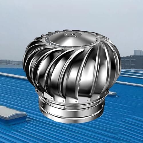 Image of 12" Stainless Steel Non-Powered Roof Ventilator - 304 Attic Air Vent for Home & Farm - 300mm Diameter Wind Ventilation System for Improved Airflow