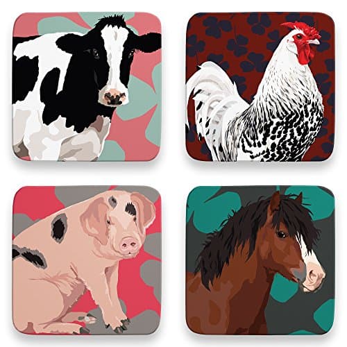 Image of Leslie Gerry Animal Coasters, Set of 4