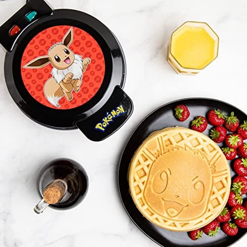Image of Uncanny Brands Pokémon Eevee Waffle Maker – Make Eevee Waffles at Home – Fun Kitchen Appliance – Non-Stick, Compact and Easy to Clean