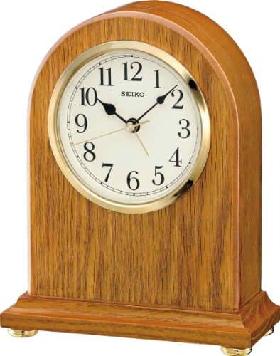 Image of Seiko QXE031B Wooden Mantel Alarm Clock