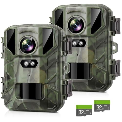 Image of Findn Mini Wildlife Camera 24MP 1080P HD Trail Camera with 850nm Night Vision 0.2s Motion Activated Waterproof, Gardens Camera with 32GB SD Card for Outdoor Hunting Bird Watching Nature Scouting