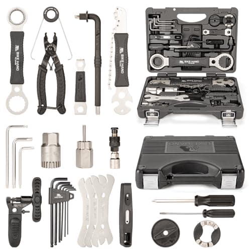 Image of BIKE HAND Bicycle Tool Box, Bicycle Tool Complete Set, 22-Piece Professional Repair Kit with Carry Case, Repair Black